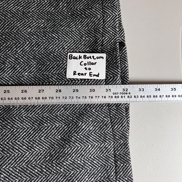 Luciano Barbera Wool Cashmere Herringbone Italy Blazer Coat Jacket Men's Size 56 - Picture 13 of 13